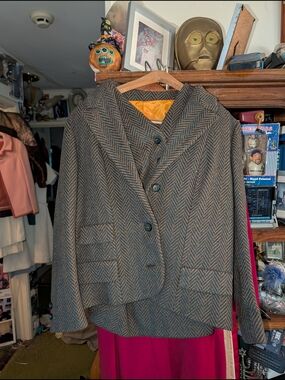 Vtg 3pc Wool Skirt Suit